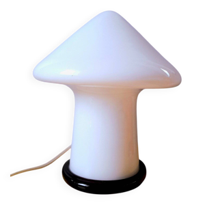 Lampe champignon en verre - blanc