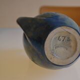 Iridescent Pierrefonds stoneware amphora vase, Art Deco, 1930, signed