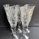 Champagne flutes, cut crystal, bohemian