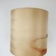 Vintage turned wood lamp, silk lampshade