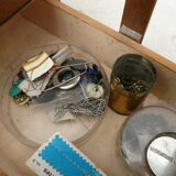 Old wooden sewing box
