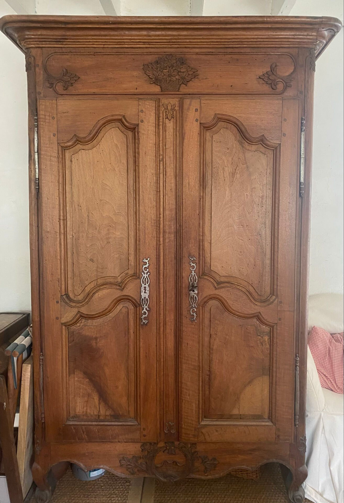 Authentic Bressane Antique Wardrobe in Solid Wood