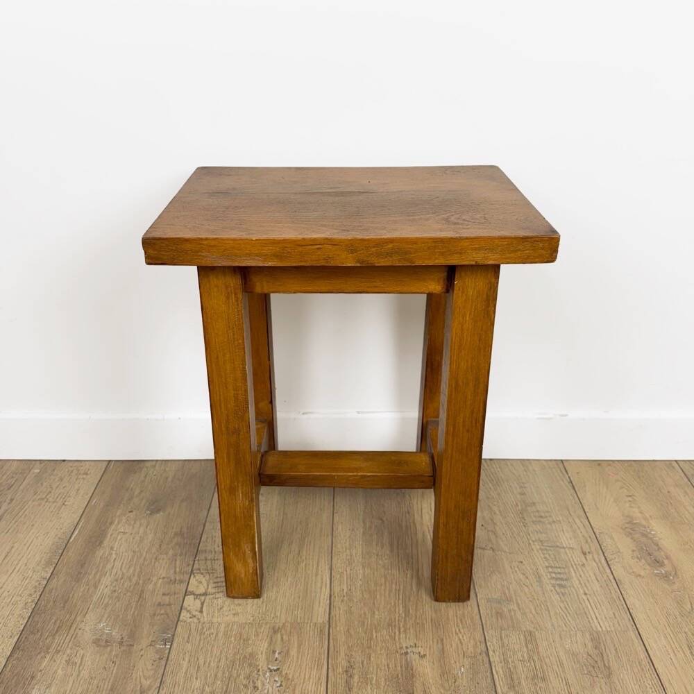 Vintage solid oak stool