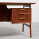 Midcentury Danish desk known Model 75 in teak by Omann Jun 1960s