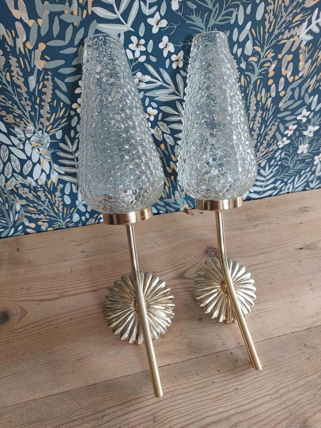 Brass wall lamps 60s