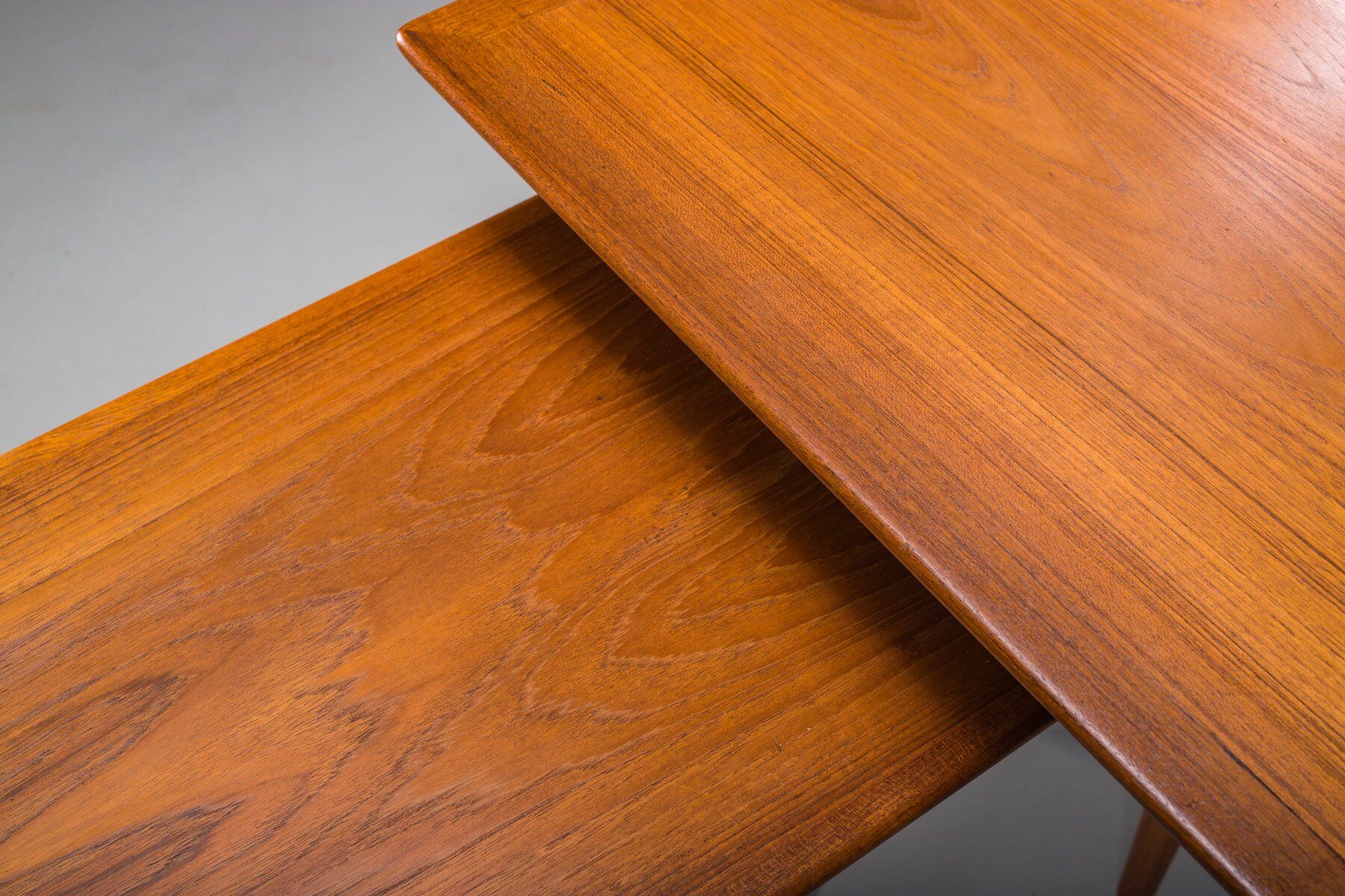 Bureau en teck en L de style mid-century moderne, années 1970