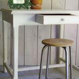 Old white wooden table