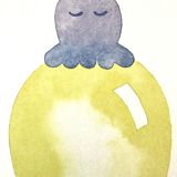 A3 octopus child illustration