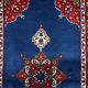 Vintage Persian Kerman rug handmade wool 94cm x 158cm - 1960s (1C1203)