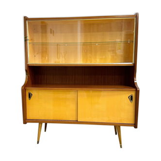 Buffet vintage vitrine pieds compas