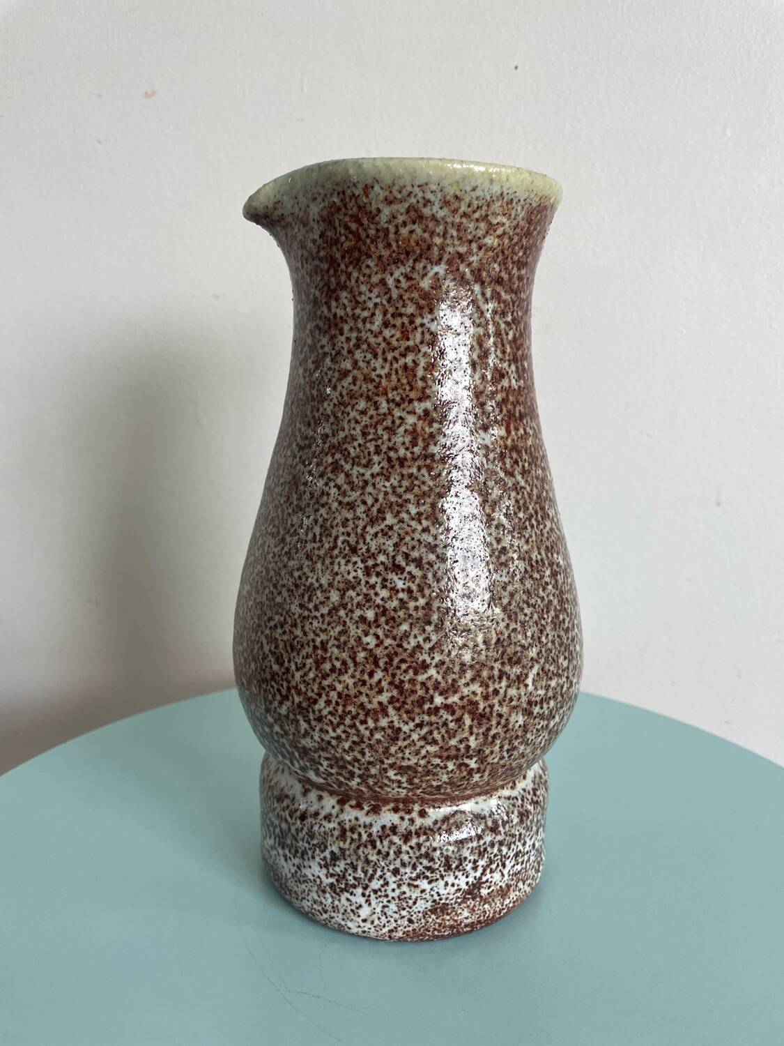 Glazed ceramic pitcher signed Accolay – 1950s