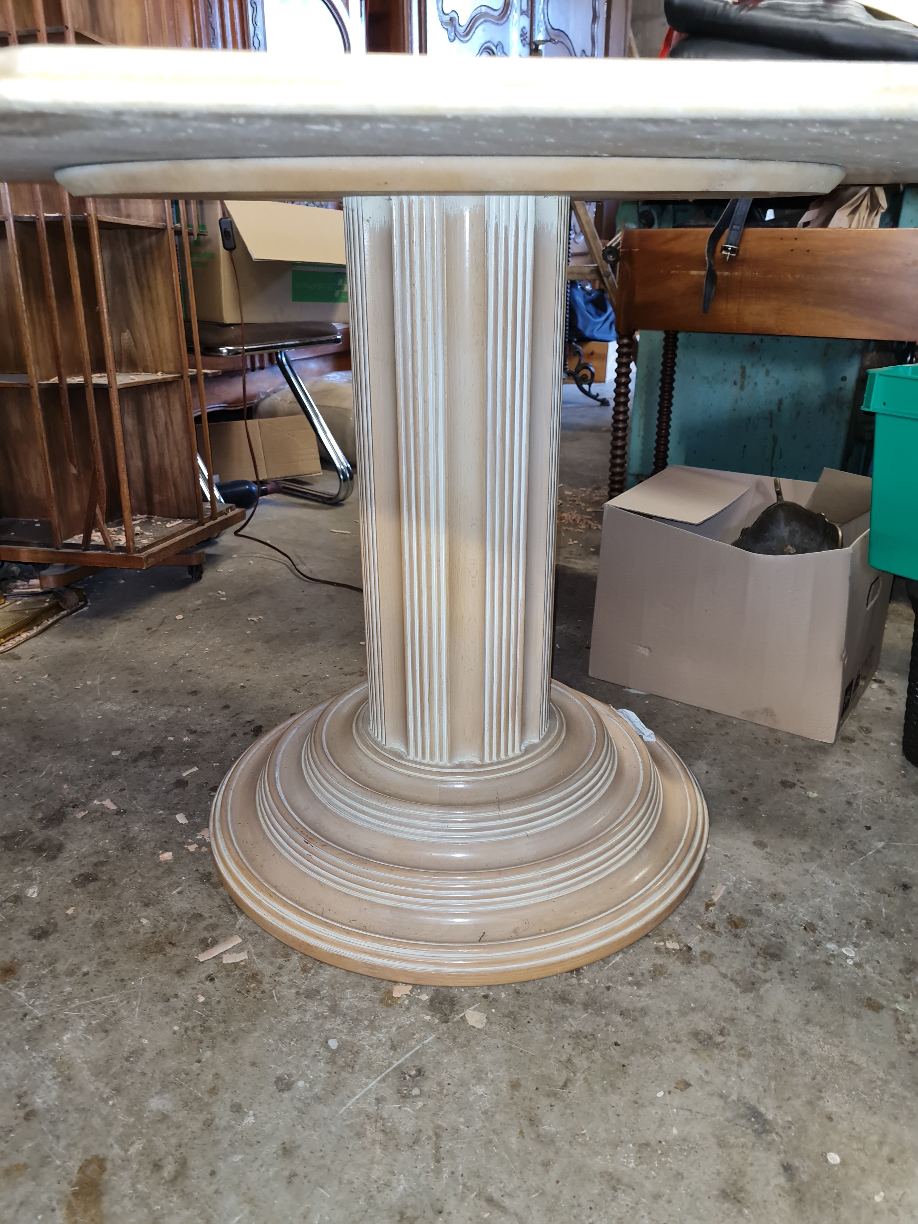 Dining room table marble top