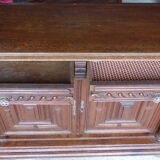 Low cabinet two doors two drawers Henry II style