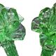 Broste Copenhagen - Pair of Large Green Blown Glass Candlesticks