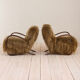 Halabala 269 lounge chair in long hair sheepskin