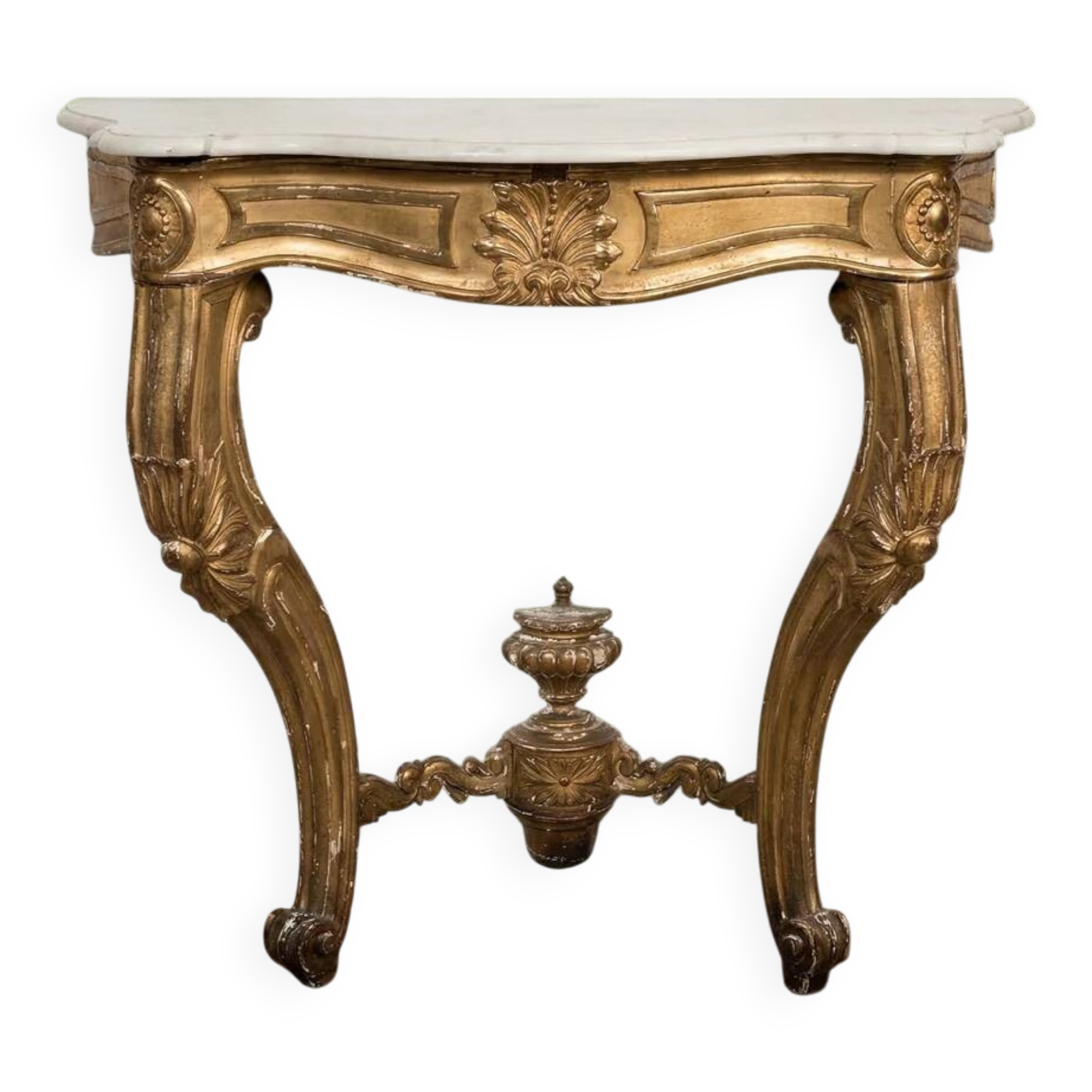 Console Louis XV en bois doré