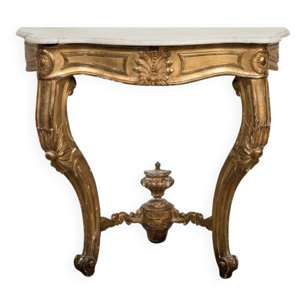 Console Louis XV en bois doré