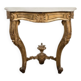 Louis XV console in gilded wood