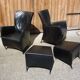 Pair of armchairs with footstool montis, 1980s