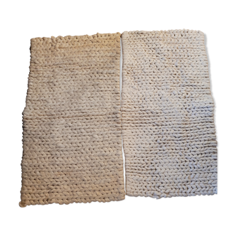 Lot of 2 wool rugs 60x108cm