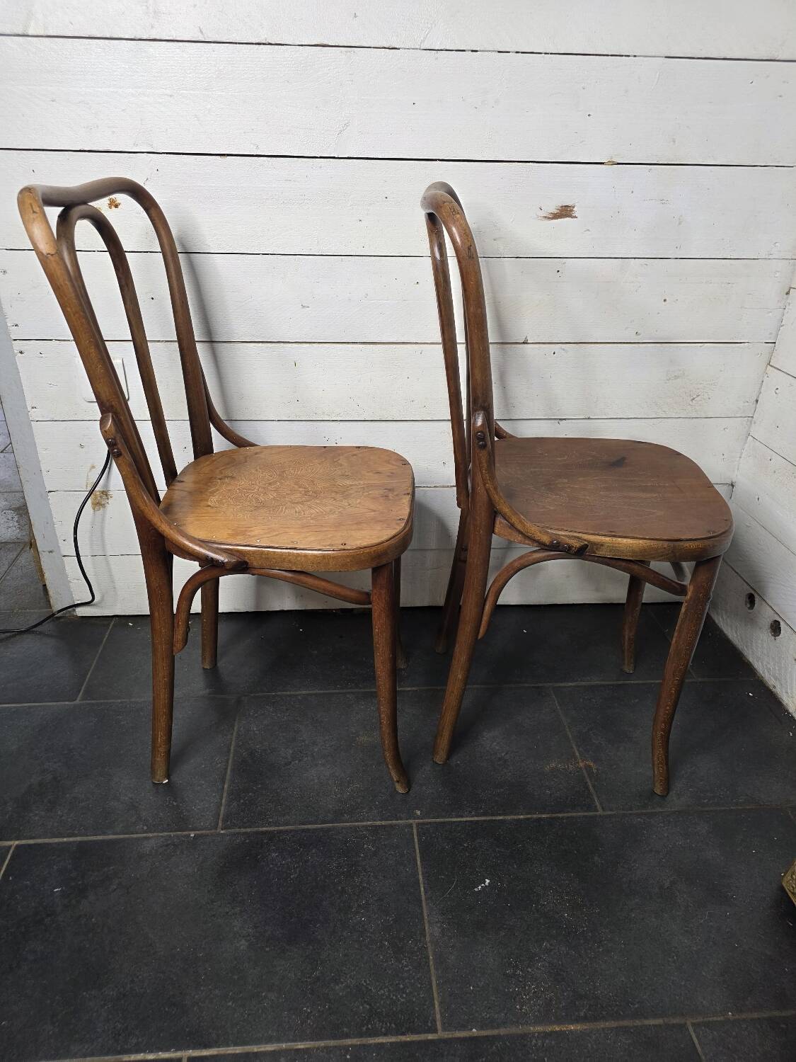 Pair of bentwood bistro chairs