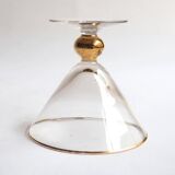 Série de 6 coupes à champagne cerclée or