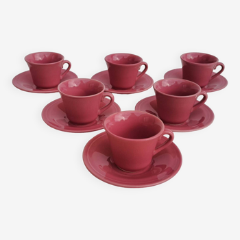 6 magnet lbp cups and saucers old pink