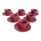 6 magnet lbp cups and saucers old pink