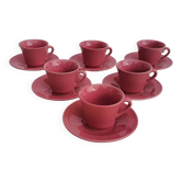6 magnet lbp cups and saucers old pink