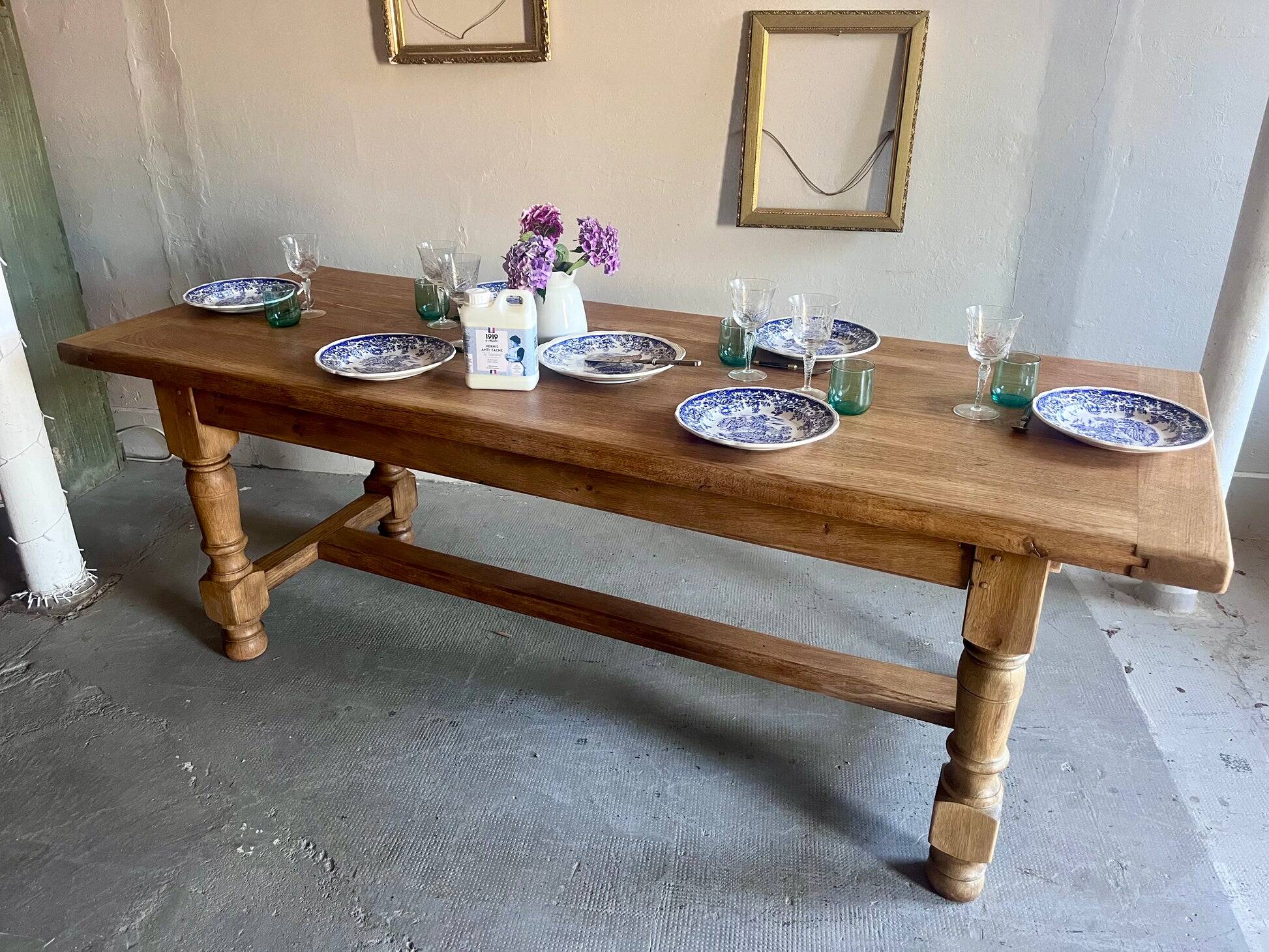 Table de ferme ancienne en bois massif