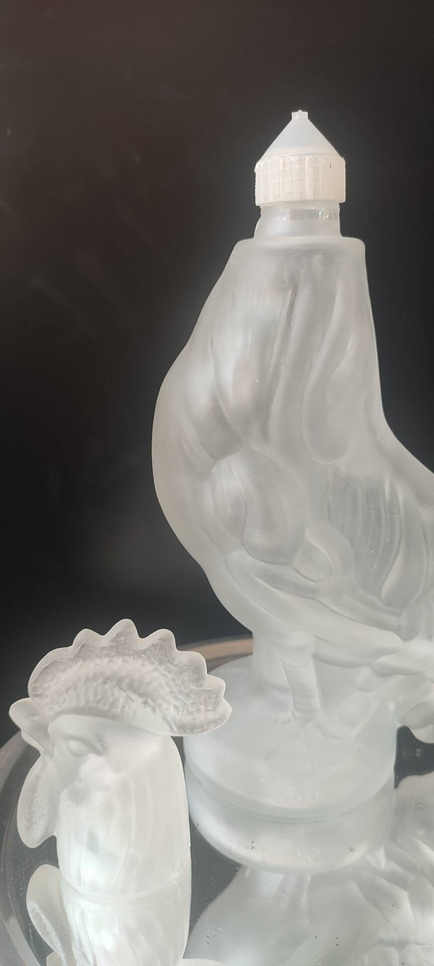 Zoomorphic carafe (28 cm) in Italian frosted glass - 1970s