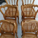 6 chairs in natural canning