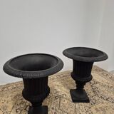 Pair of Medici cast iron vases from Maison Bourgeoise