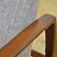 Mid-century armchair with folding footrest, 1960s