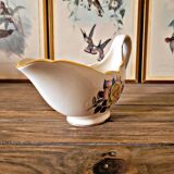 Gien Gardanne gravy boat, yellow roses, vintage French earthenware