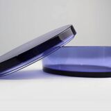 Blue glass Val-Saint-Lambert Vide-Poche, Belgium ca. 1900