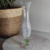 Crackle glass tulip vase