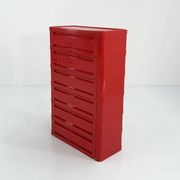 Cabinet rouge modèle “4964” par Olaf Von Bohr pour Kartell, 1970