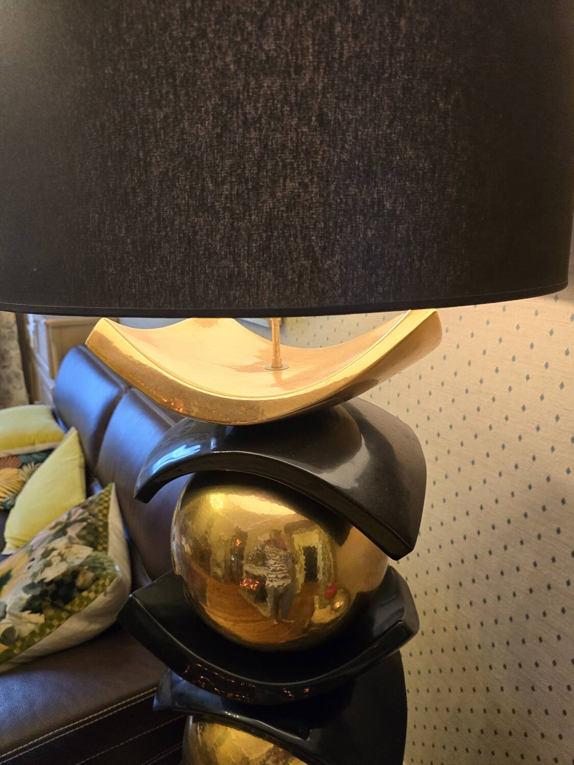 François Chatain – Grand sculptural floor lamp 1.7m “Spheres & Arcs”