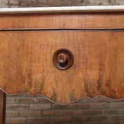 Walnut washstand with marble top and towel rails – Louis-Philippe, 19th c.