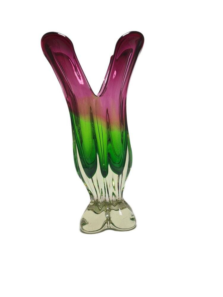Vase by J. Hospodka for Chribska Glassworks, Former Czechoslovakia, 1960s