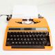 Revised Orange Silver Reed 100 Typewriter and New Ribbon 1977