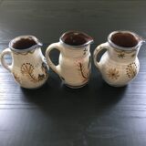 Lot 3 cider pitchers Breton décor