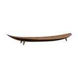 Scandinavian brass cup, shuttle shape, 60s