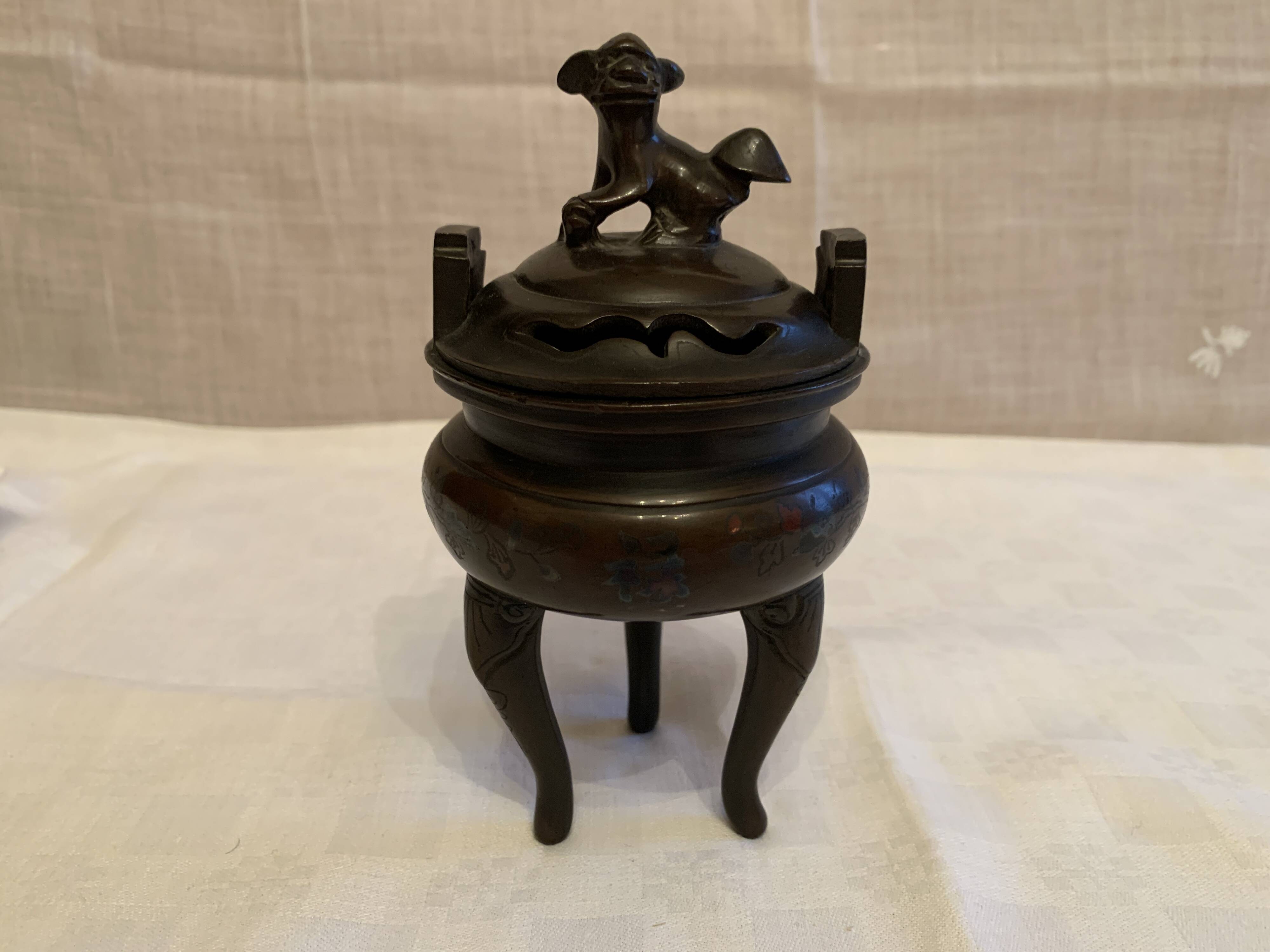 Bronze censer ashtray 1900
