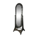 Miroir sur pied en métal vintage, années 1980