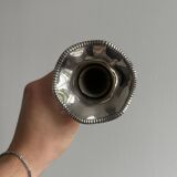 Small silver metal vase