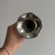 Small silver metal vase