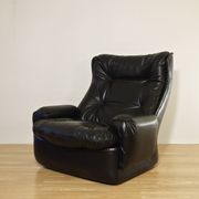 Orchidée leather armchair by Michel Cadestin for Airborne, France 1970's