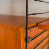 Teak Modular Wall Shelf by Nils Strinning for String, 1960s